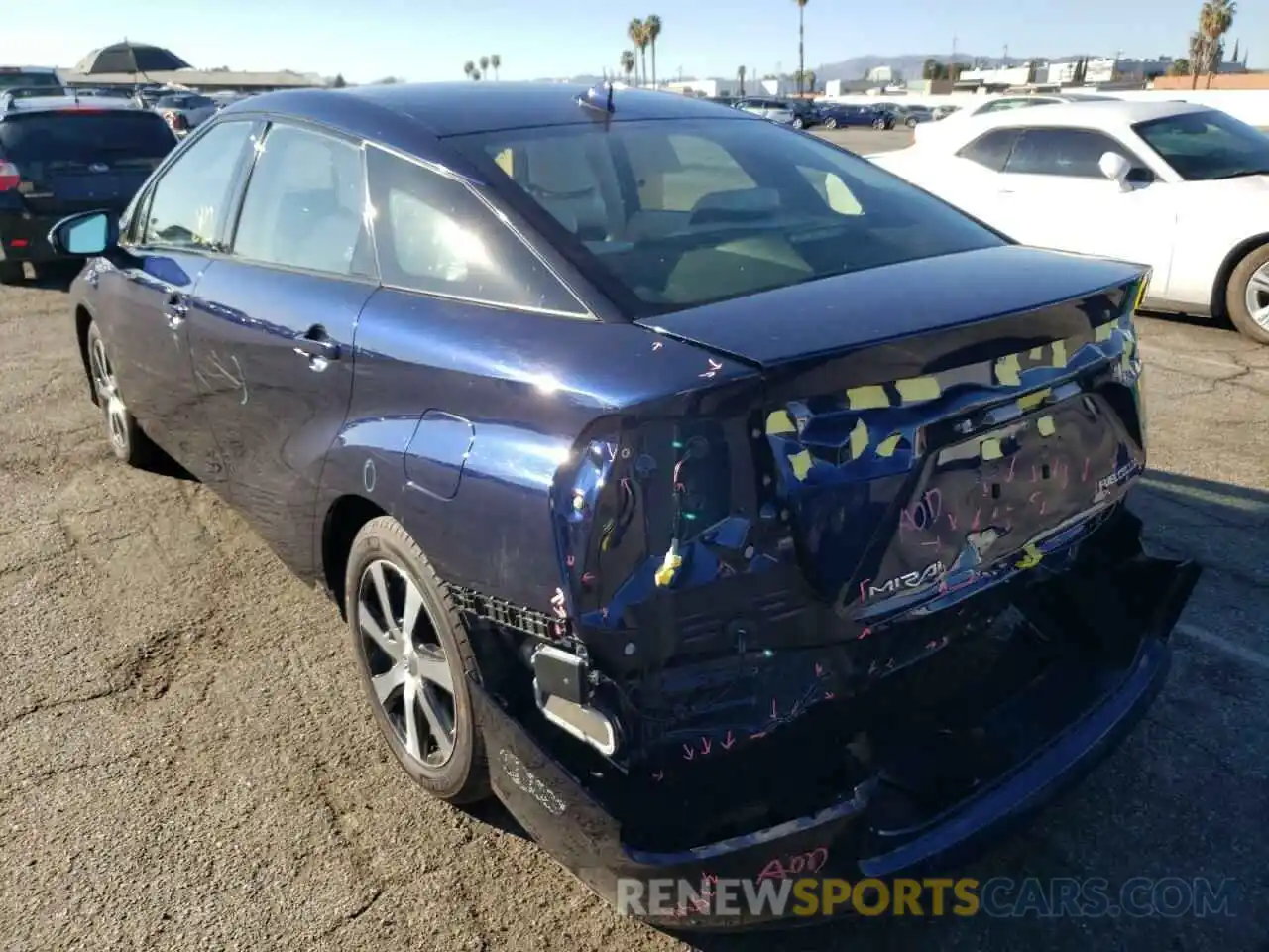 3 Photograph of a damaged car JTDBVRBD8KA007239 TOYOTA MIRAI 2019