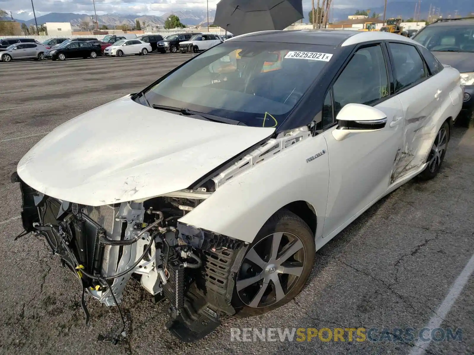 2 Photograph of a damaged car JTDBVRBD9KA007279 TOYOTA MIRAI 2019