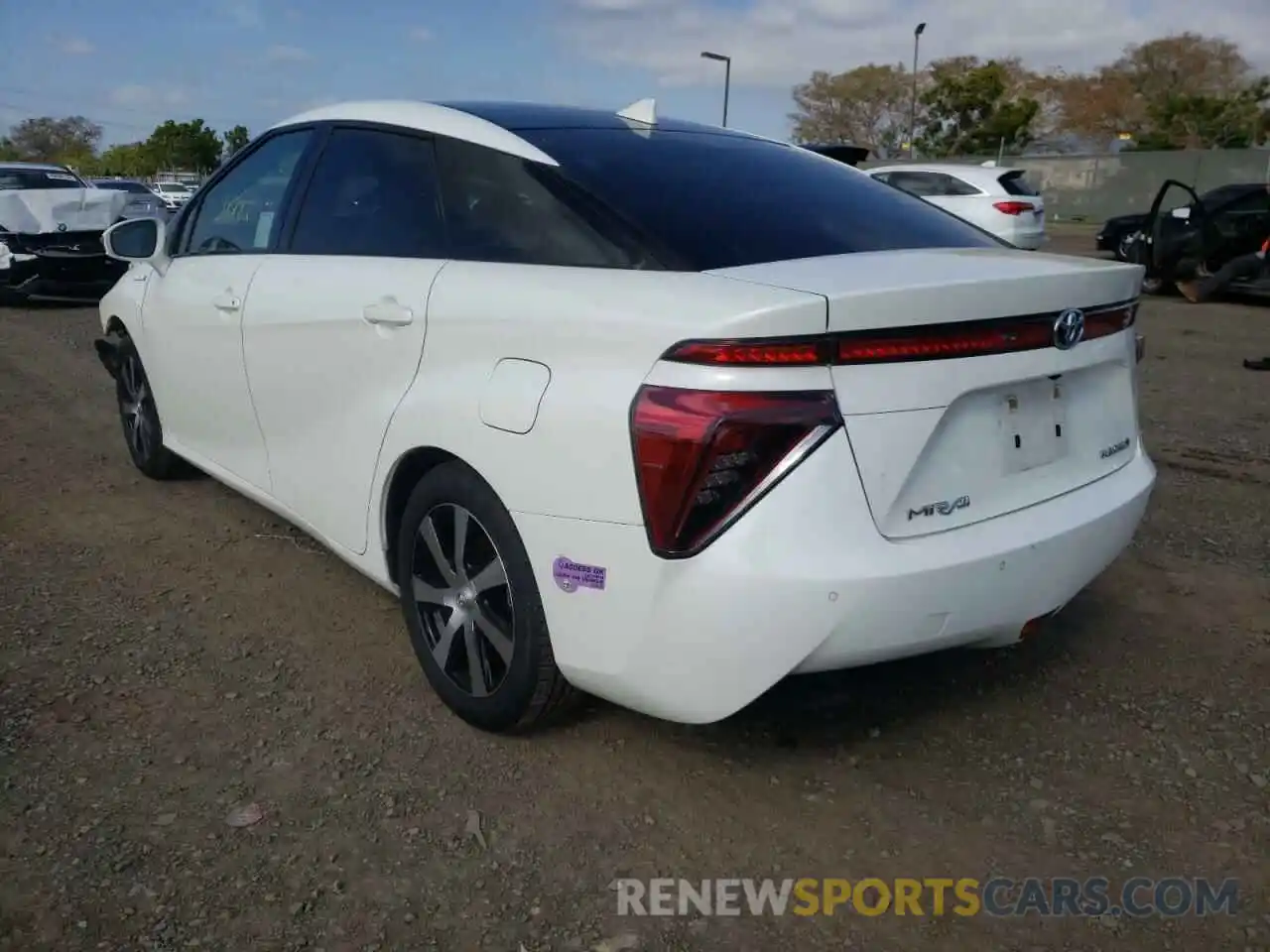 3 Фотография поврежденного автомобиля JTDBVRBDXKA005556 TOYOTA MIRAI 2019