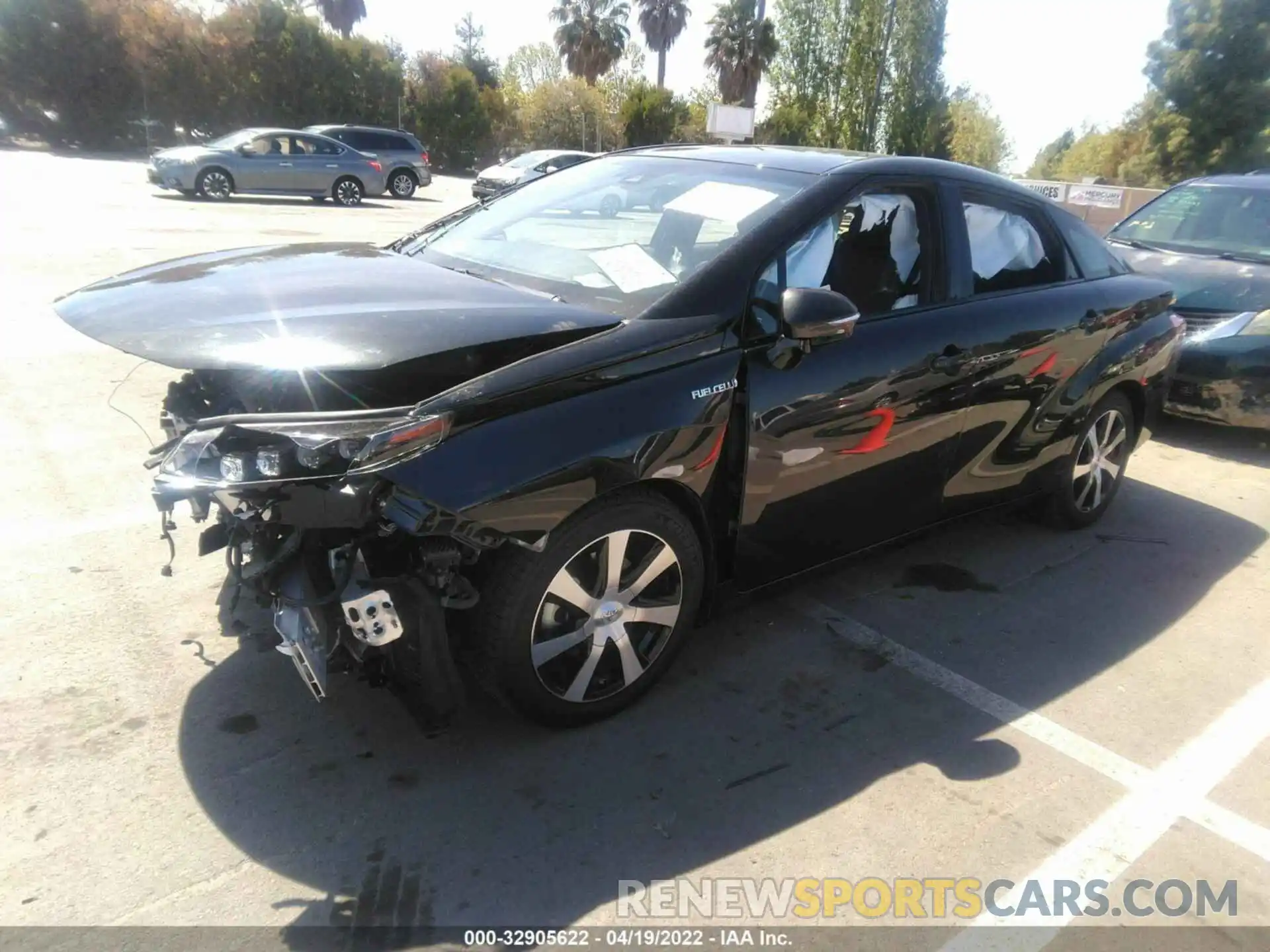 2 Photograph of a damaged car JTDBVRBDXKA005900 TOYOTA MIRAI 2019