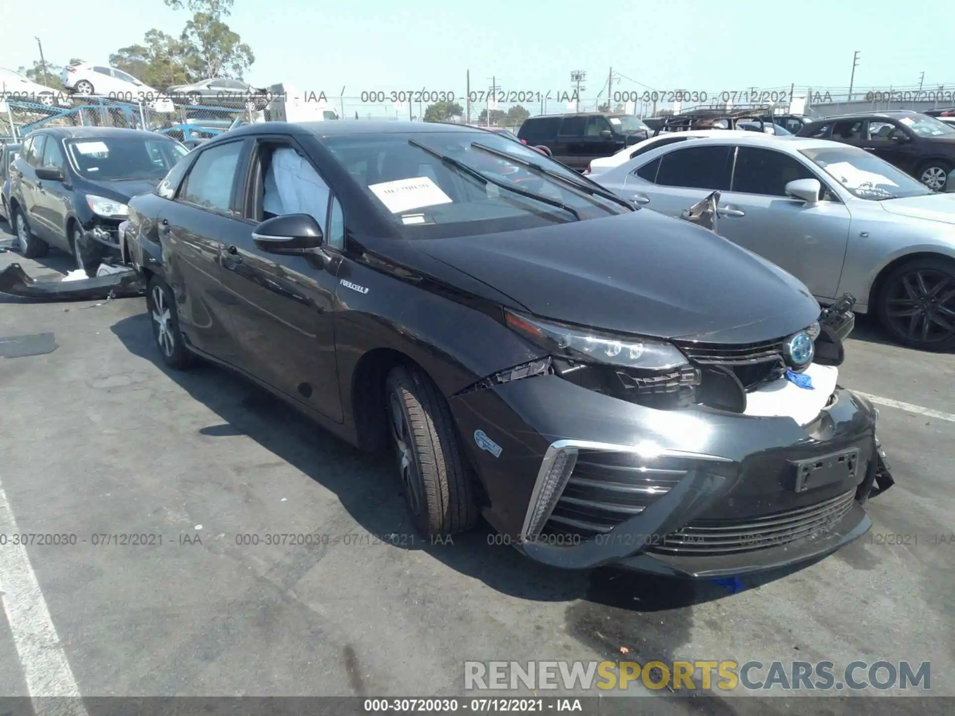 1 Photograph of a damaged car JTDBVRBD2LA008243 TOYOTA MIRAI 2020