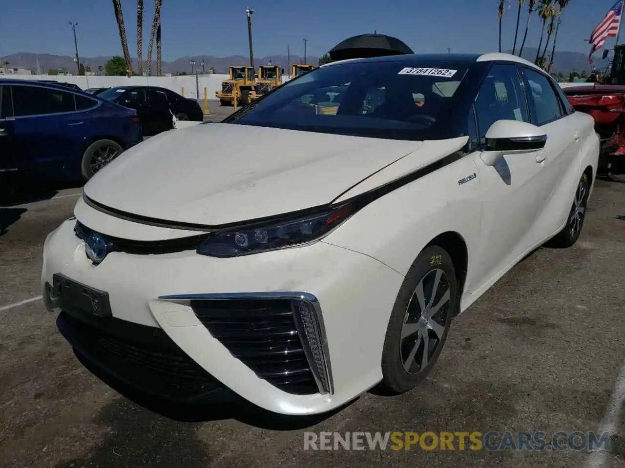 2 Photograph of a damaged car JTDBVRBD6LA007953 TOYOTA MIRAI 2020