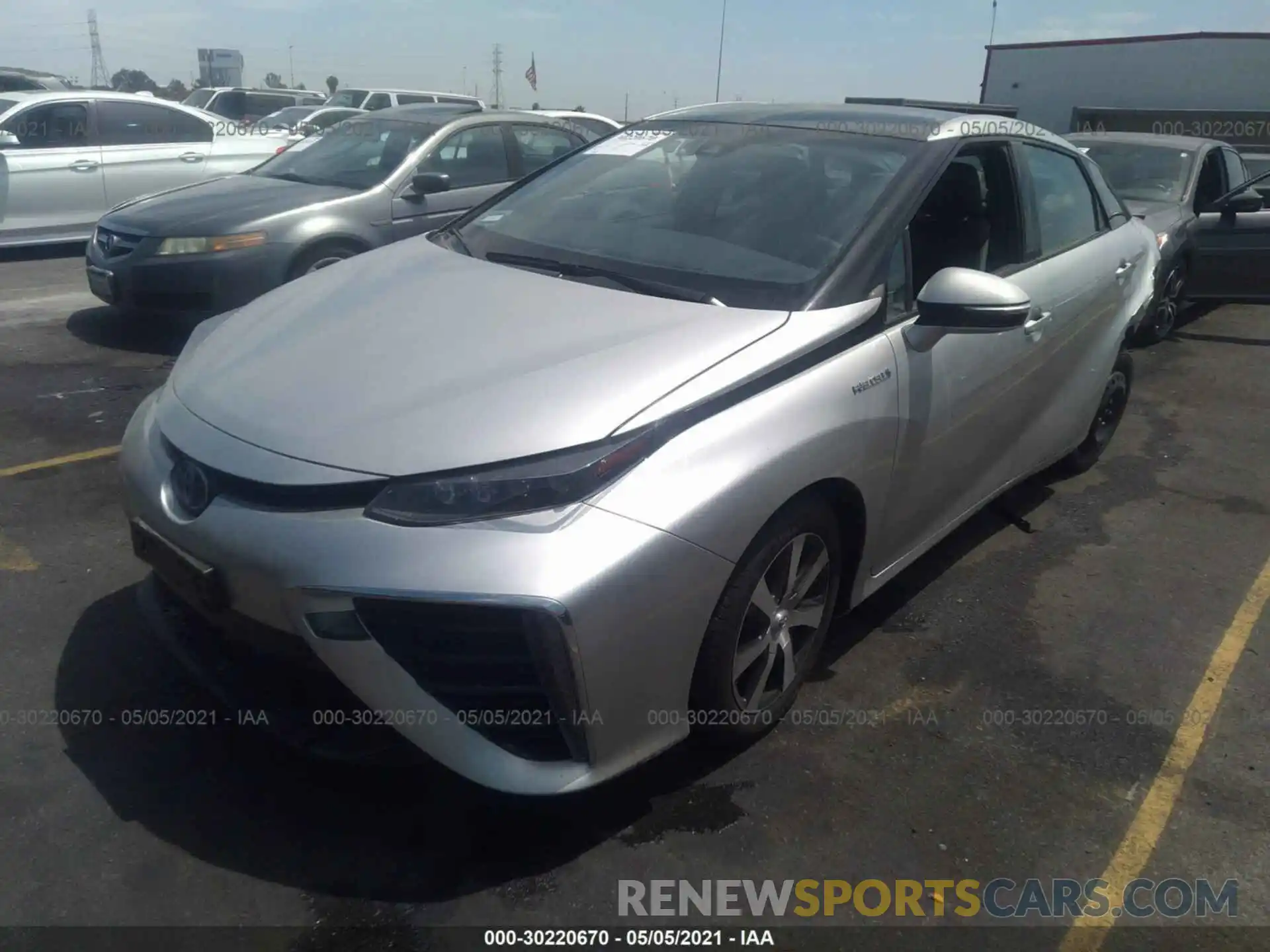 2 Photograph of a damaged car JTDBVRBD6LA008259 TOYOTA MIRAI 2020