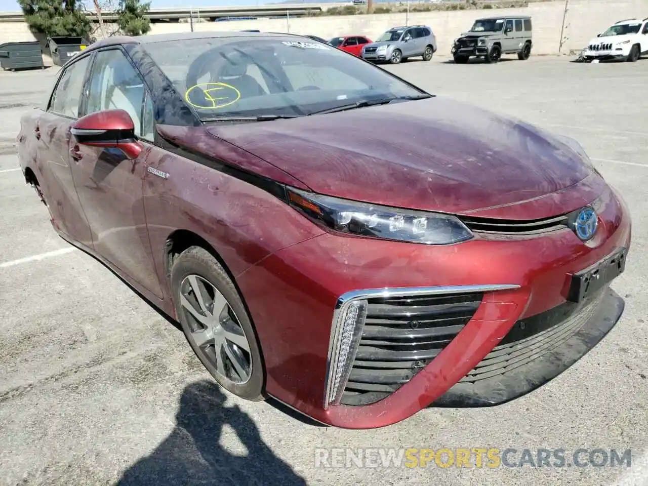 1 Photograph of a damaged car JTDBVRBD7LA008092 TOYOTA MIRAI 2020