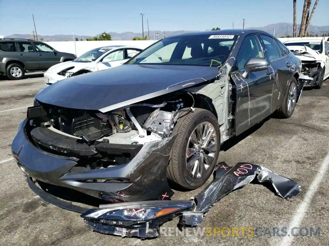 2 Photograph of a damaged car JTDAAAAA4MA000825 TOYOTA MIRAI 2021