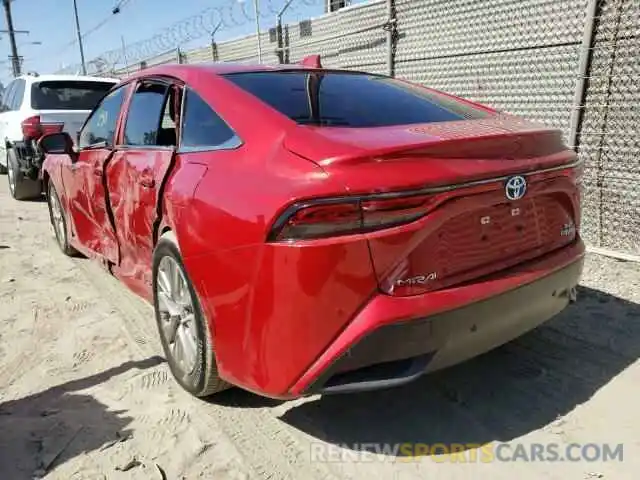 3 Photograph of a damaged car JTDAAAAA6MA000440 TOYOTA MIRAI 2021