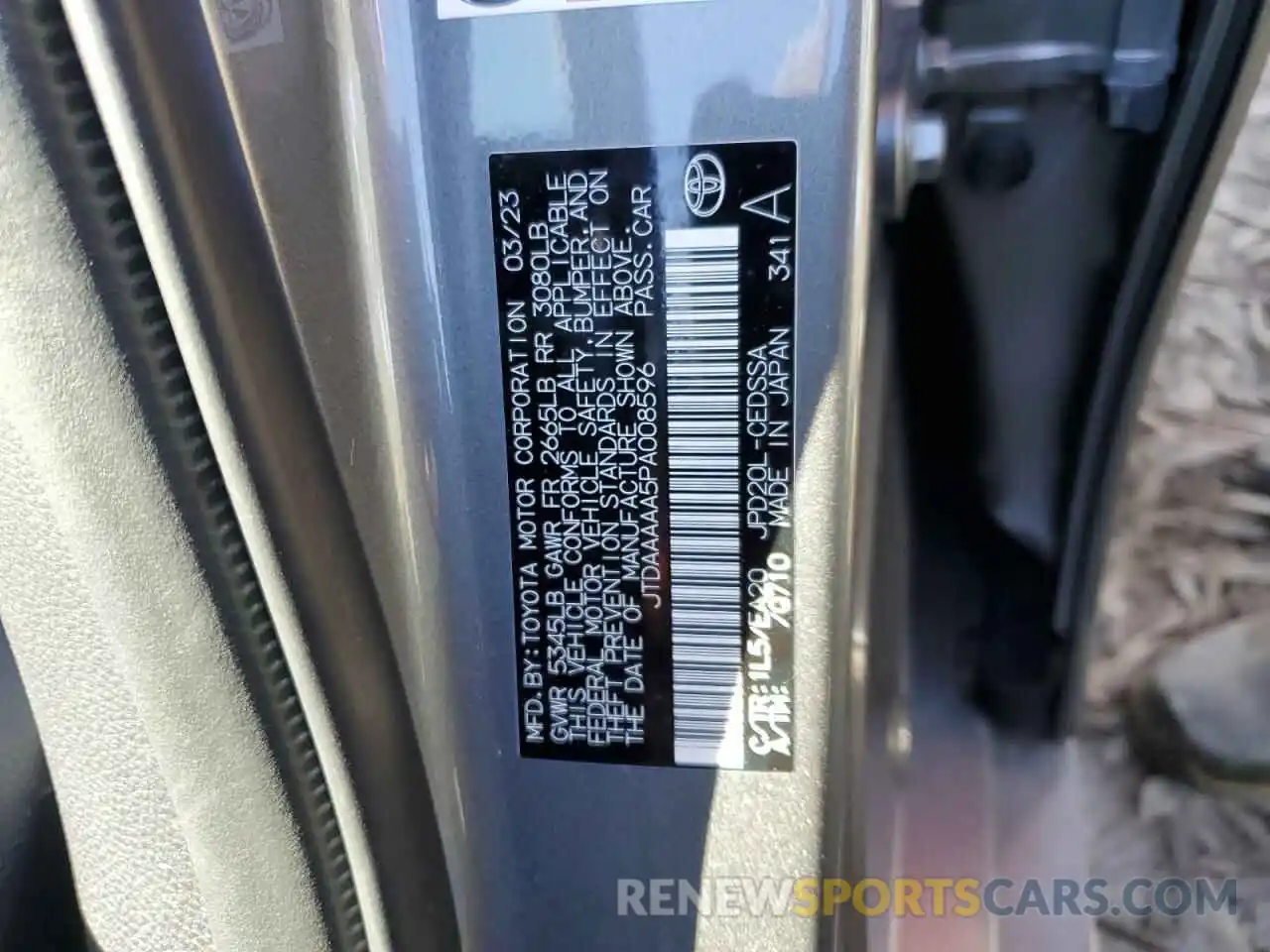 12 Photograph of a damaged car JTDAAAAA5PA008596 TOYOTA MIRAI 2023