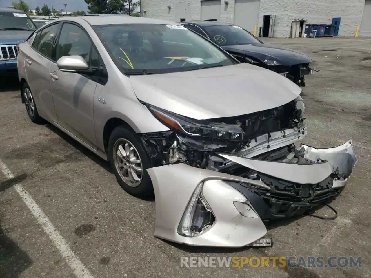 1 Photograph of a damaged car JTDKARFP0K3110207 TOYOTA PRIUS 2019