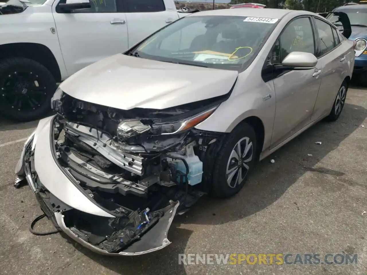 2 Photograph of a damaged car JTDKARFP0K3110207 TOYOTA PRIUS 2019