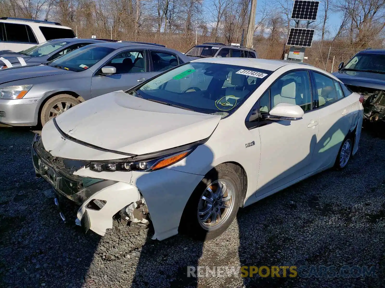 2 Photograph of a damaged car JTDKARFP0K3111258 TOYOTA PRIUS 2019