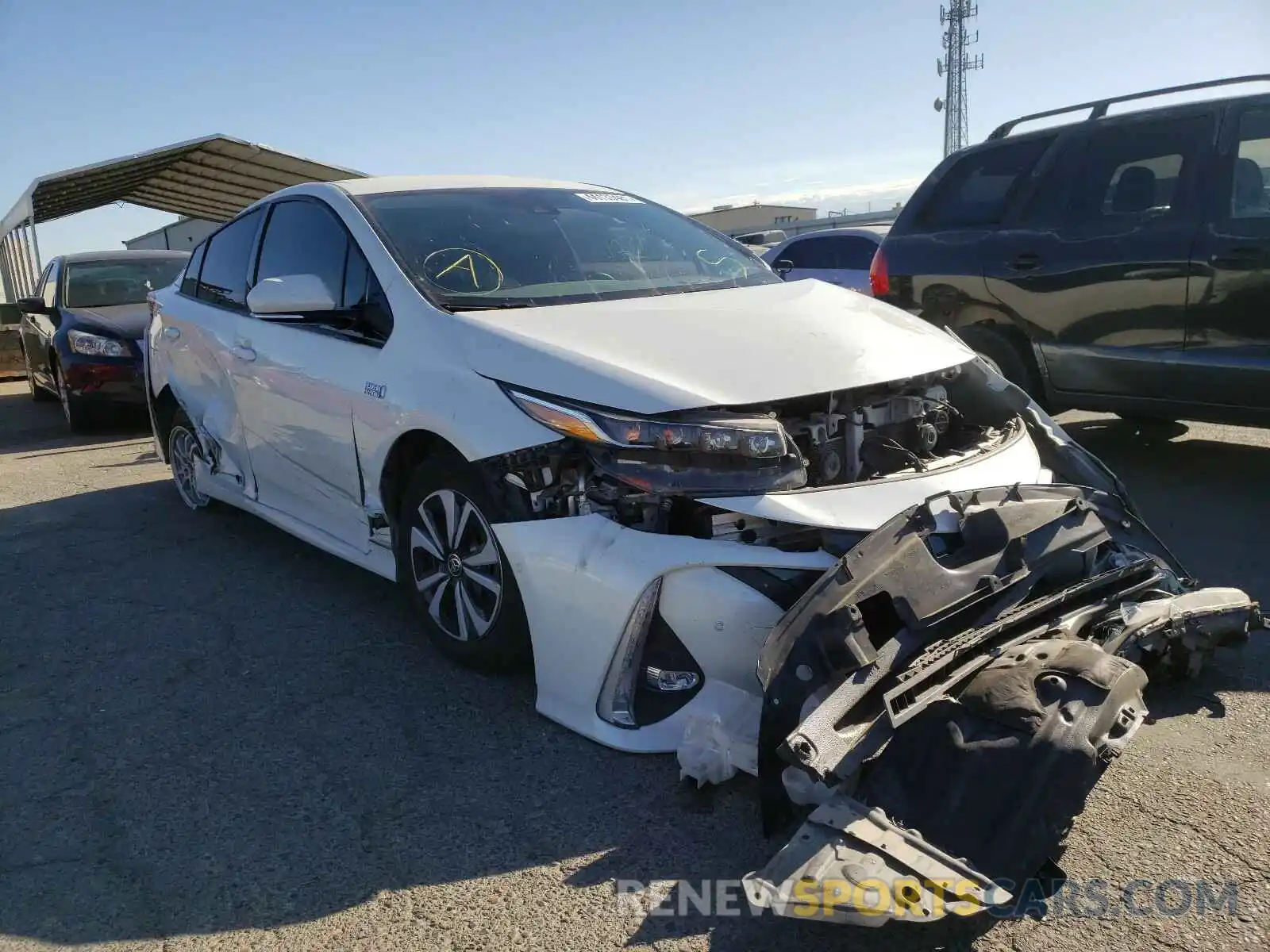 1 Photograph of a damaged car JTDKARFP0K3112314 TOYOTA PRIUS 2019