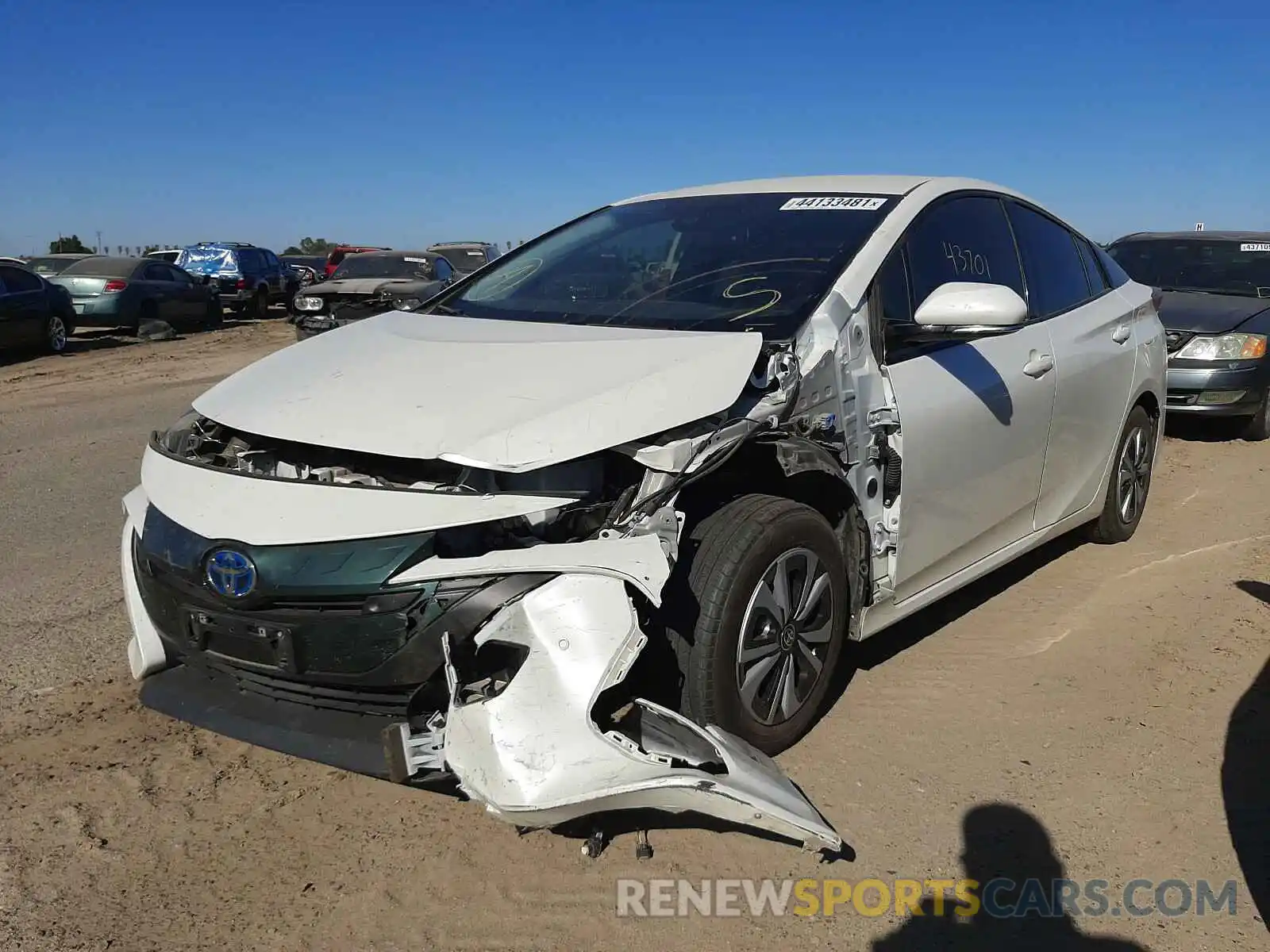 2 Photograph of a damaged car JTDKARFP0K3112314 TOYOTA PRIUS 2019