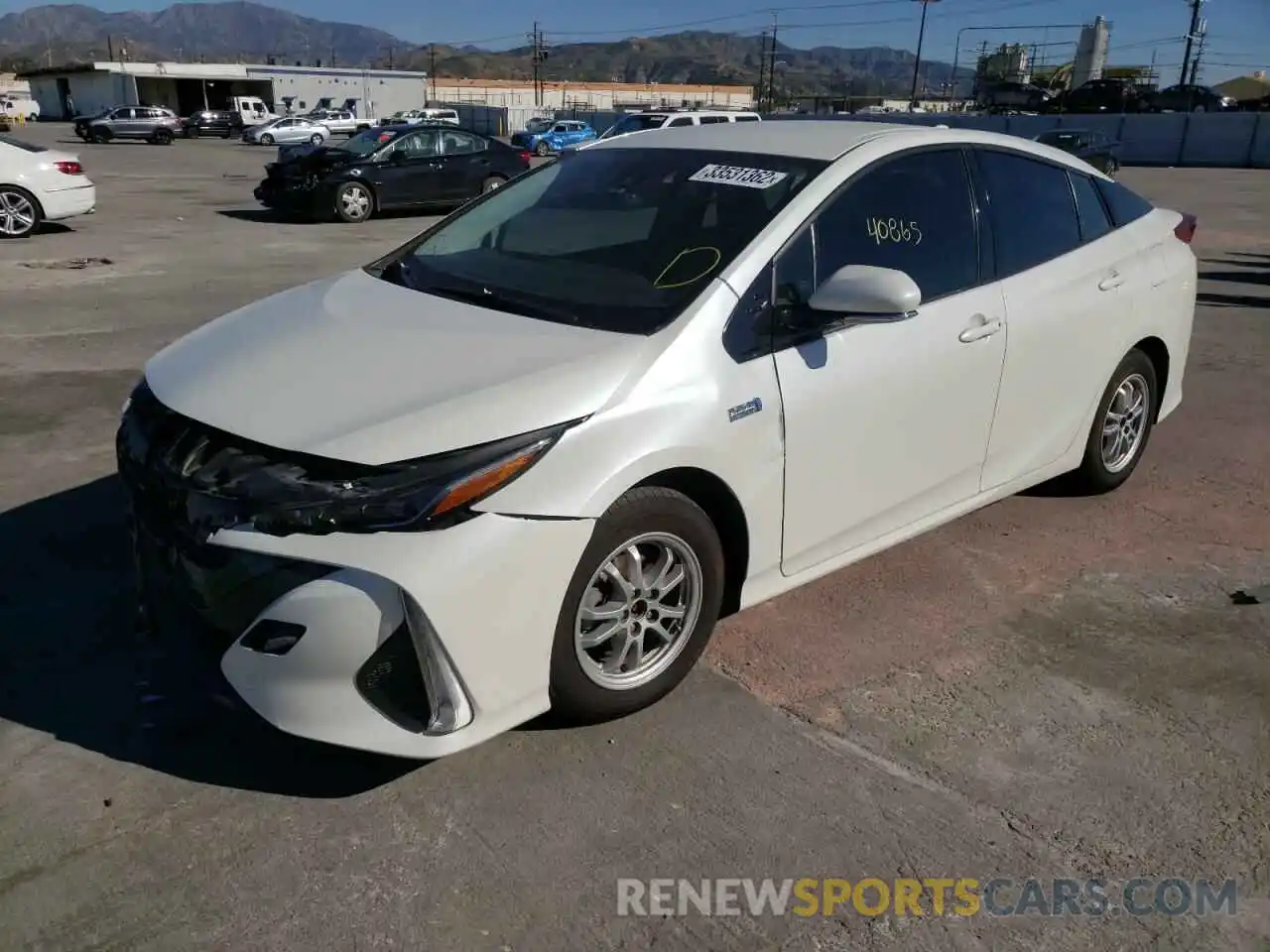 2 Photograph of a damaged car JTDKARFP0K3113978 TOYOTA PRIUS 2019