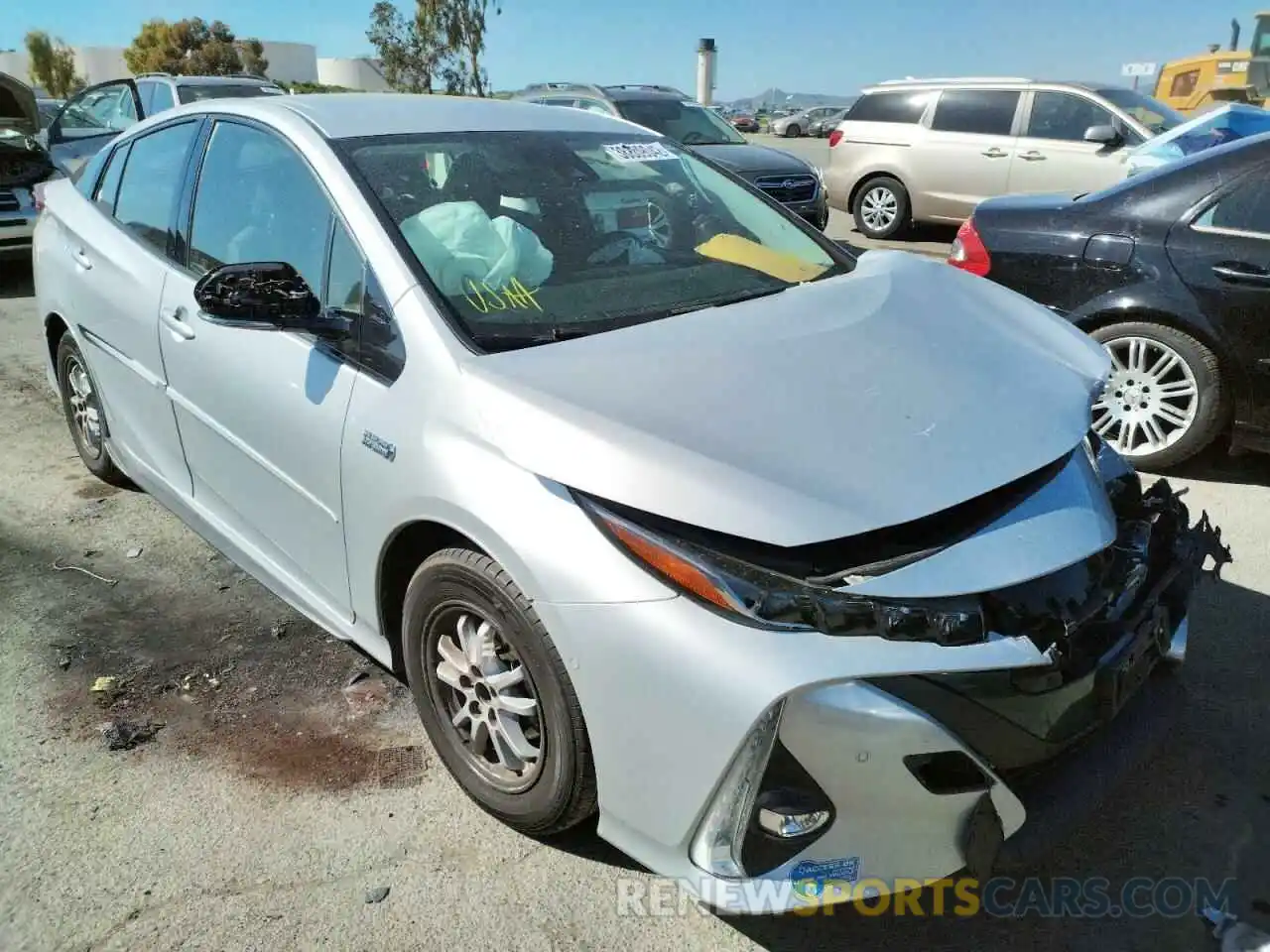 1 Photograph of a damaged car JTDKARFP0K3115021 TOYOTA PRIUS 2019