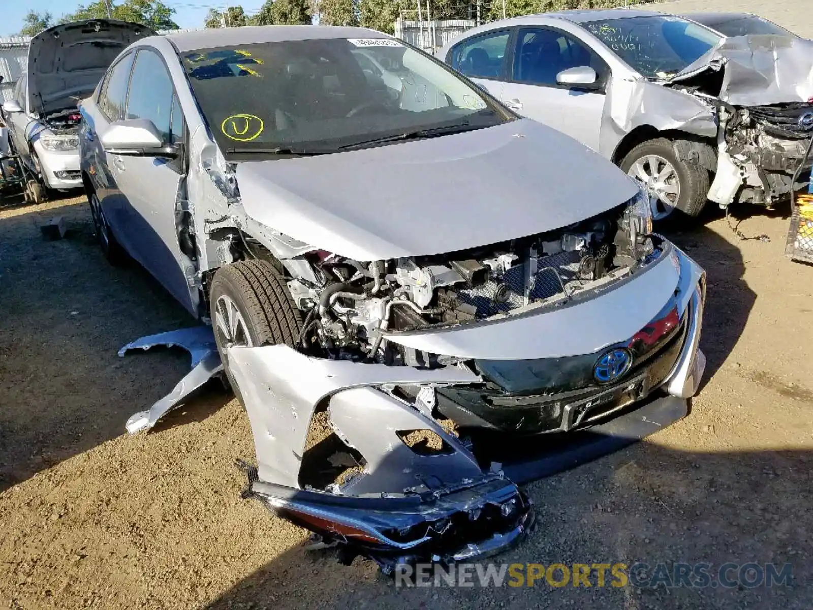 1 Photograph of a damaged car JTDKARFP0K3115441 TOYOTA PRIUS 2019