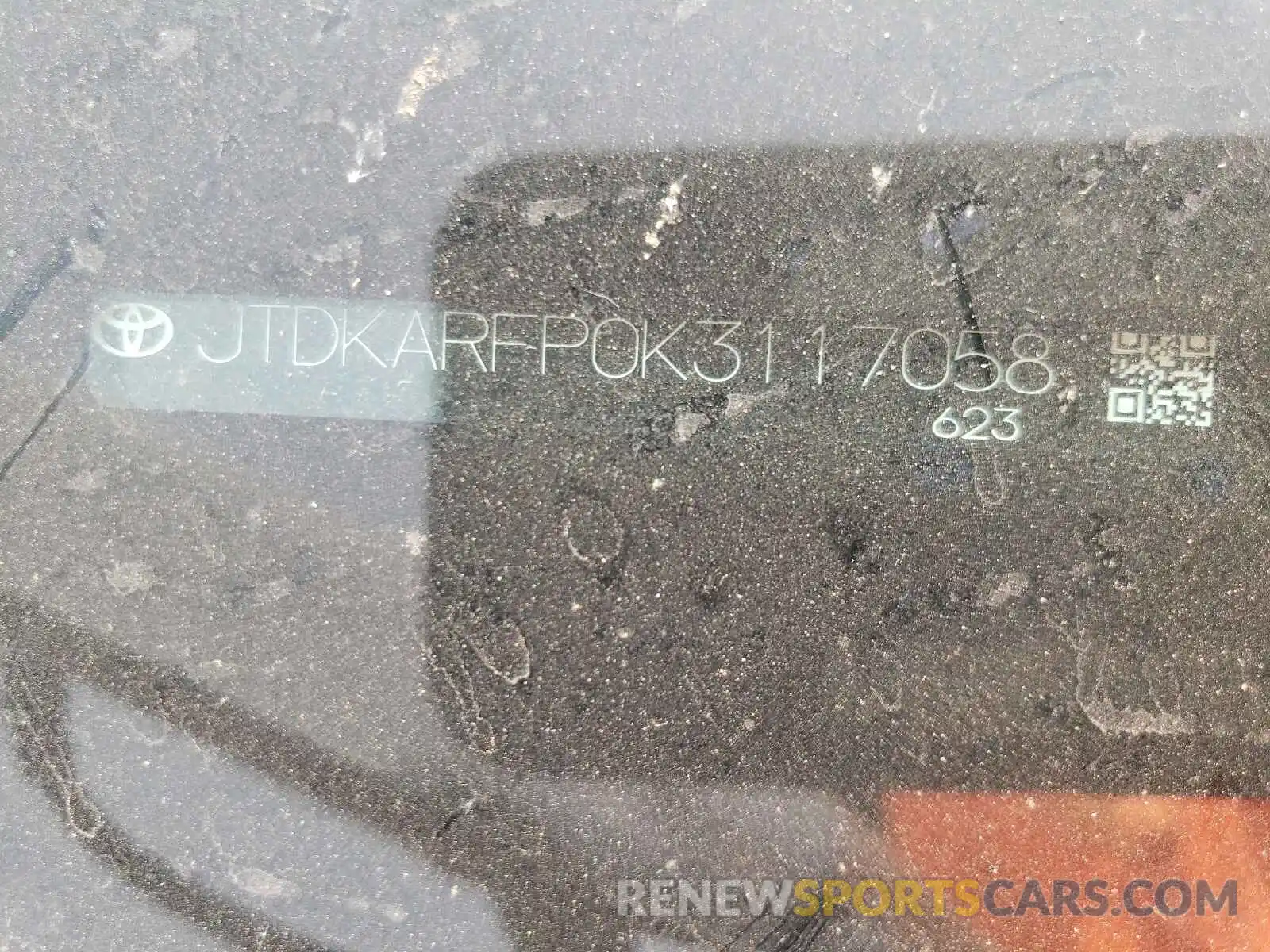 10 Photograph of a damaged car JTDKARFP0K3117058 TOYOTA PRIUS 2019