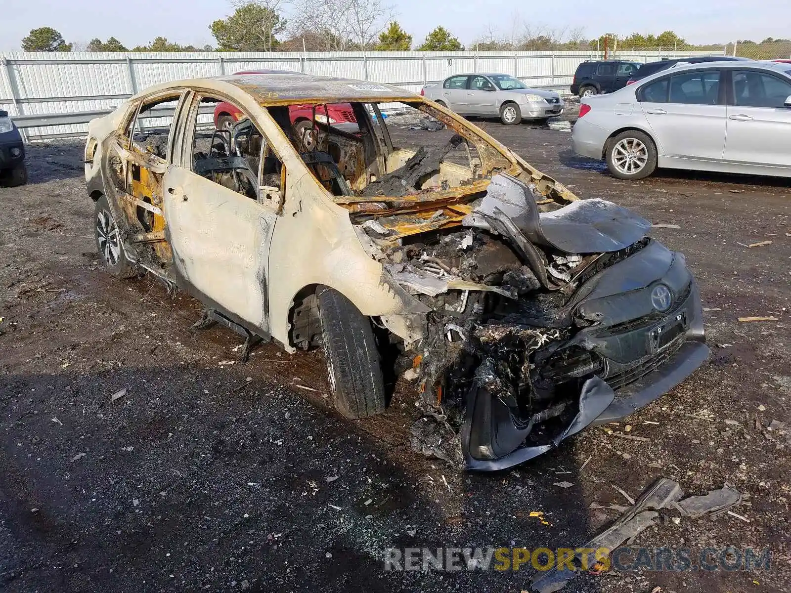 1 Photograph of a damaged car JTDKARFP0K3117366 TOYOTA PRIUS 2019