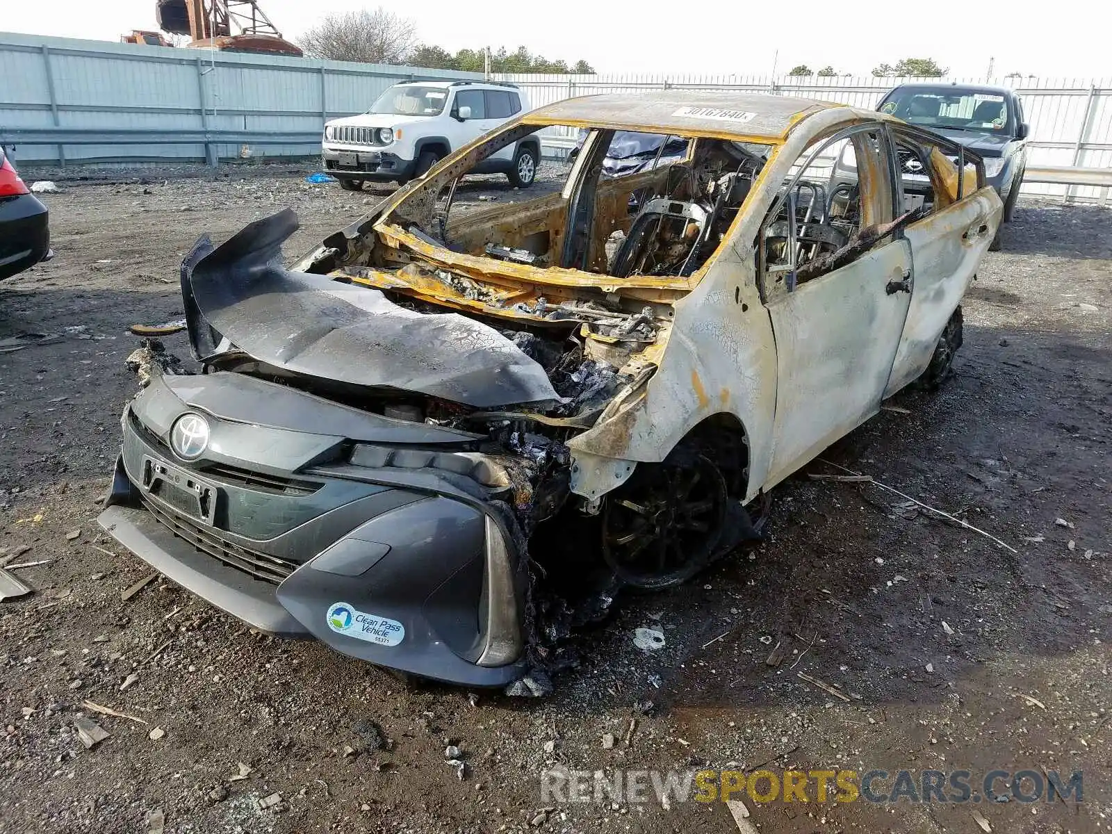 2 Photograph of a damaged car JTDKARFP0K3117366 TOYOTA PRIUS 2019