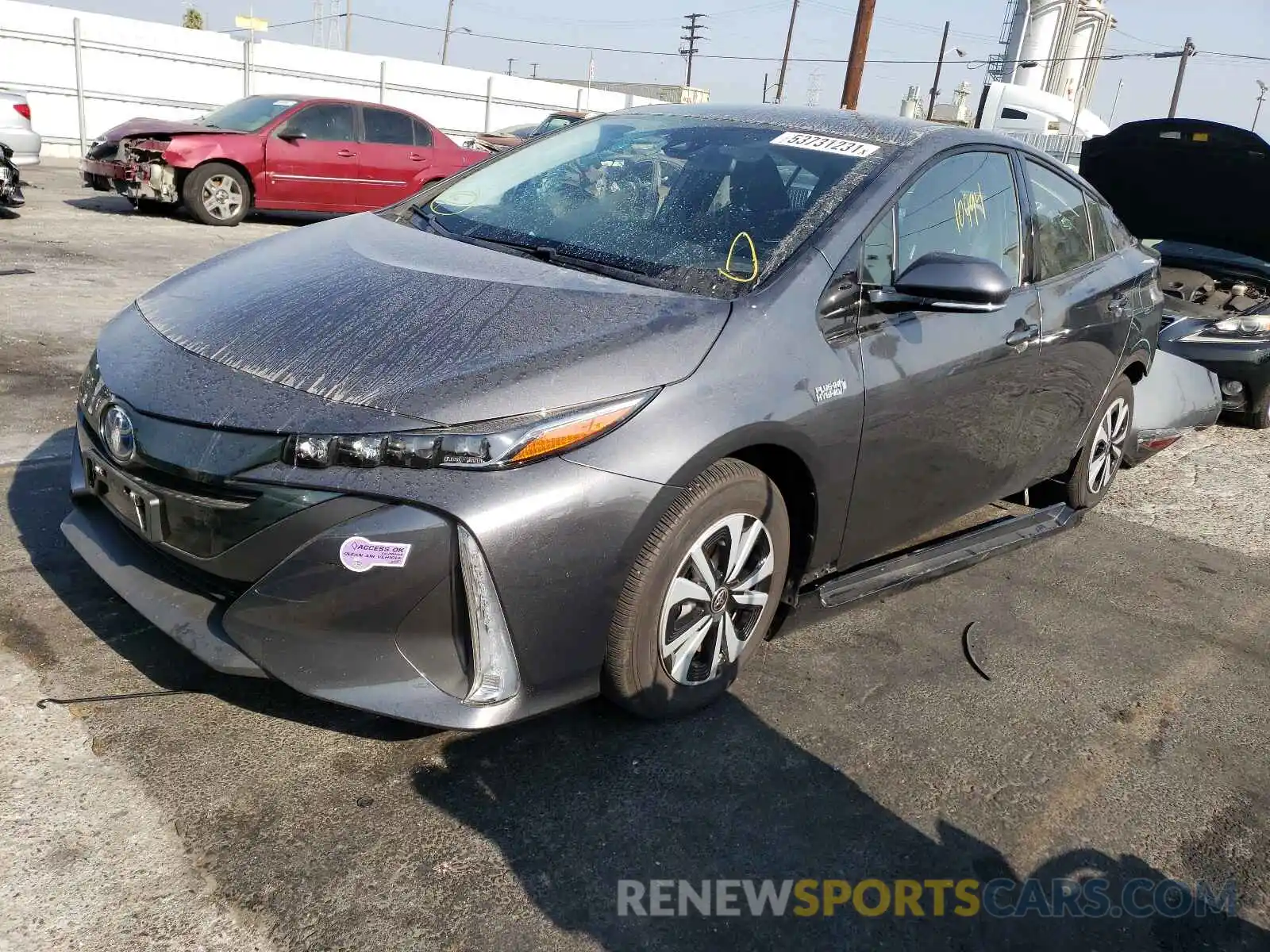 2 Photograph of a damaged car JTDKARFP0K3117951 TOYOTA PRIUS 2019