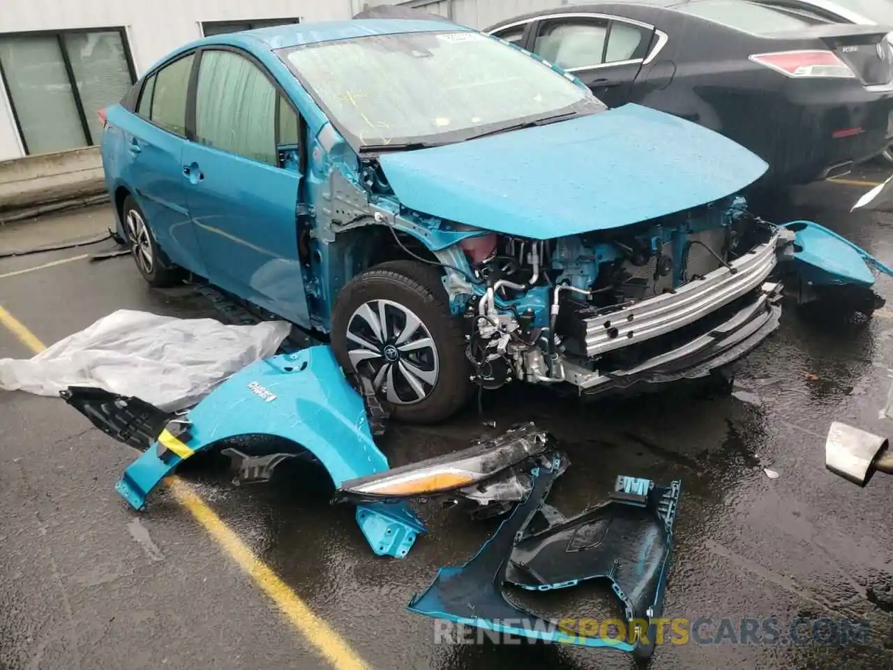 1 Photograph of a damaged car JTDKARFP0K3118596 TOYOTA PRIUS 2019