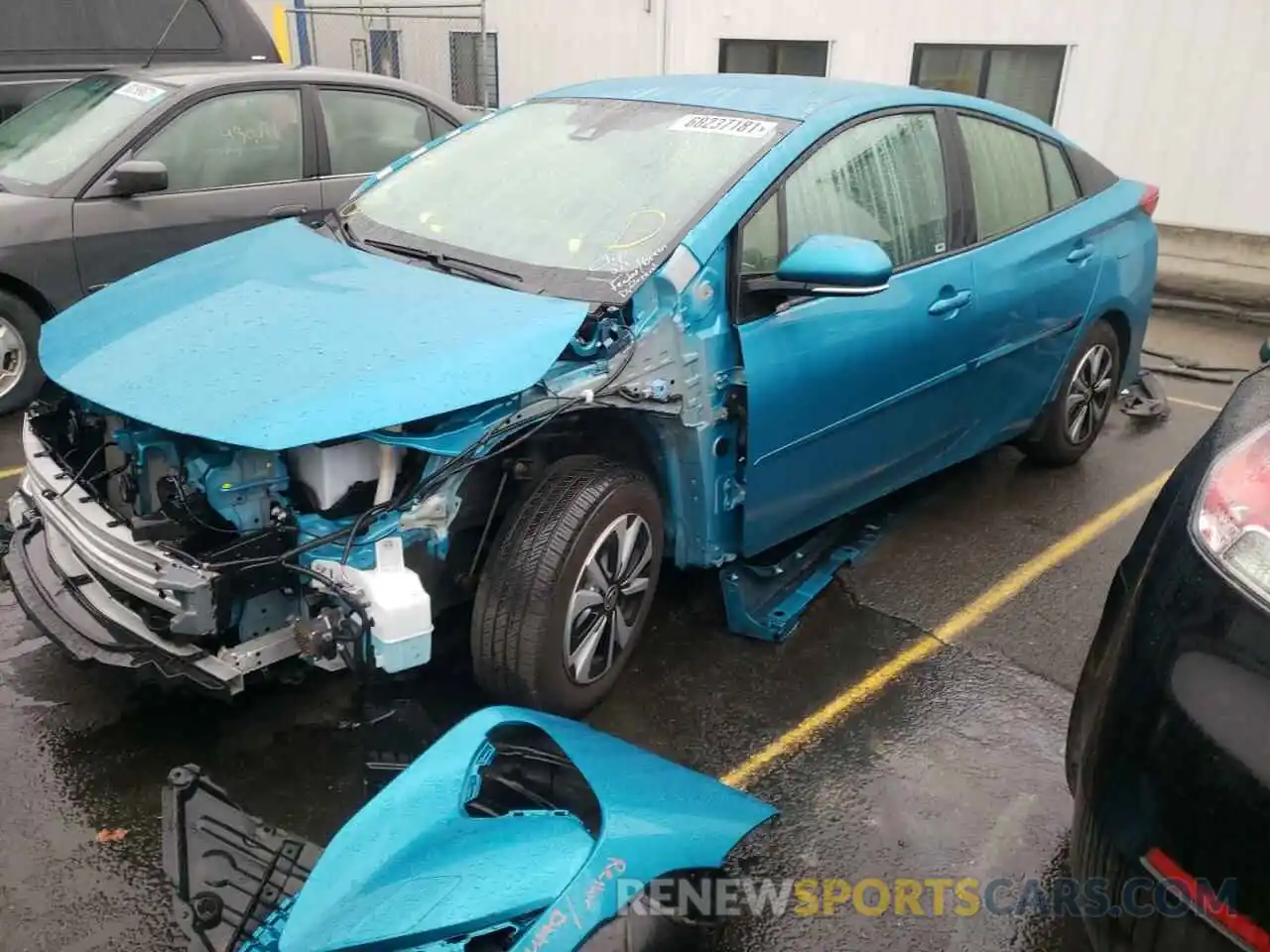 2 Photograph of a damaged car JTDKARFP0K3118596 TOYOTA PRIUS 2019