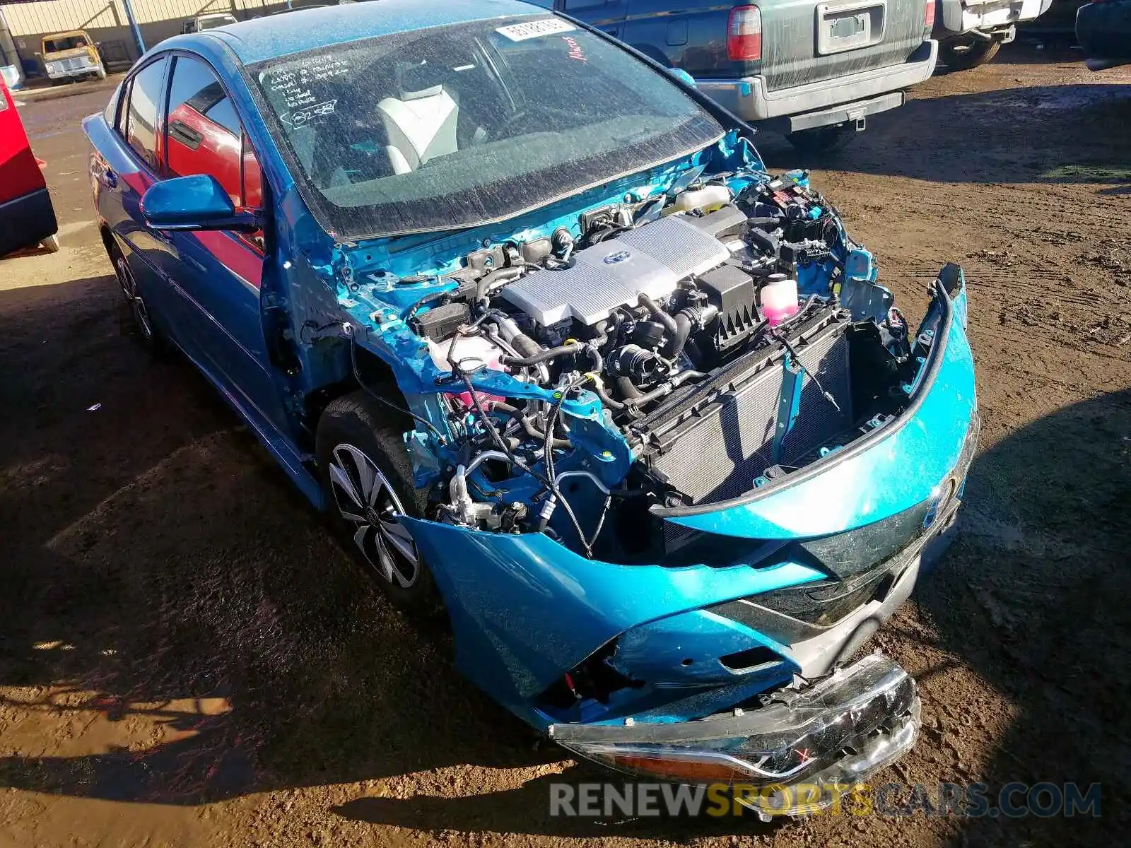 1 Photograph of a damaged car JTDKARFP1K3105811 TOYOTA PRIUS 2019