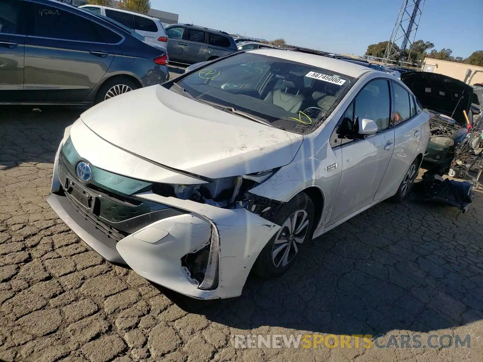 2 Photograph of a damaged car JTDKARFP1K3106117 TOYOTA PRIUS 2019