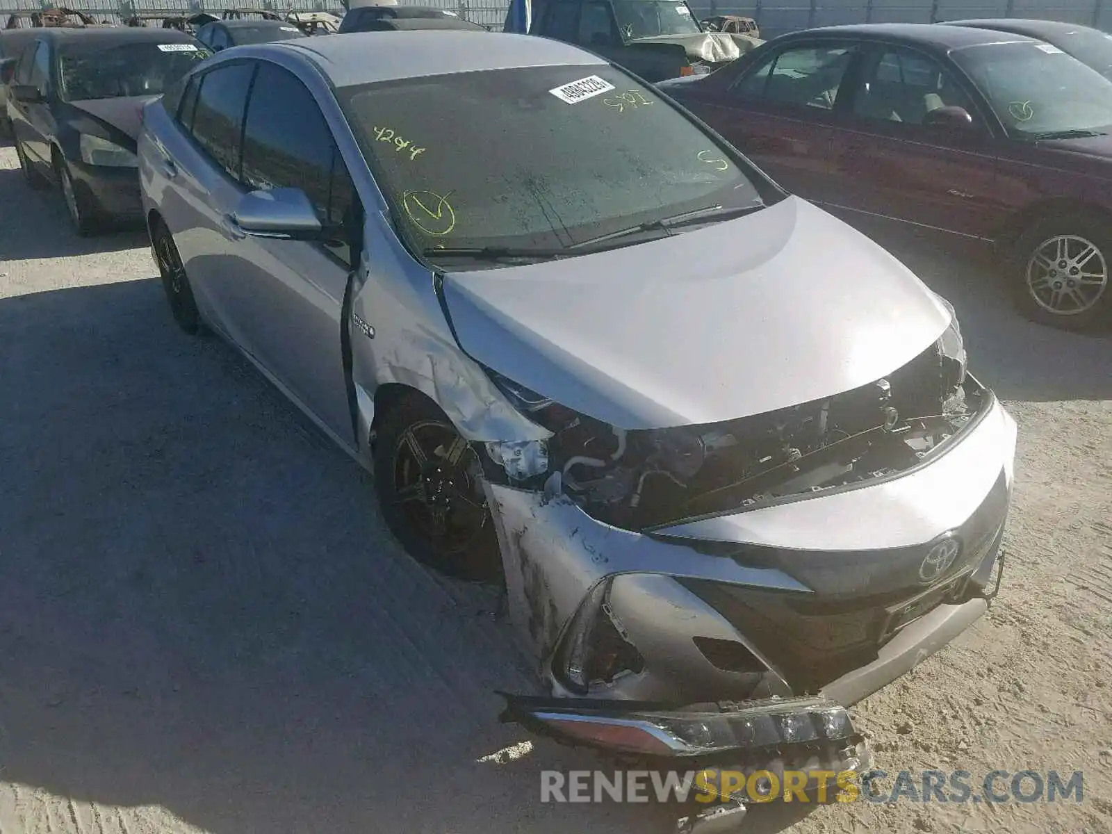 1 Photograph of a damaged car JTDKARFP1K3107574 TOYOTA PRIUS 2019