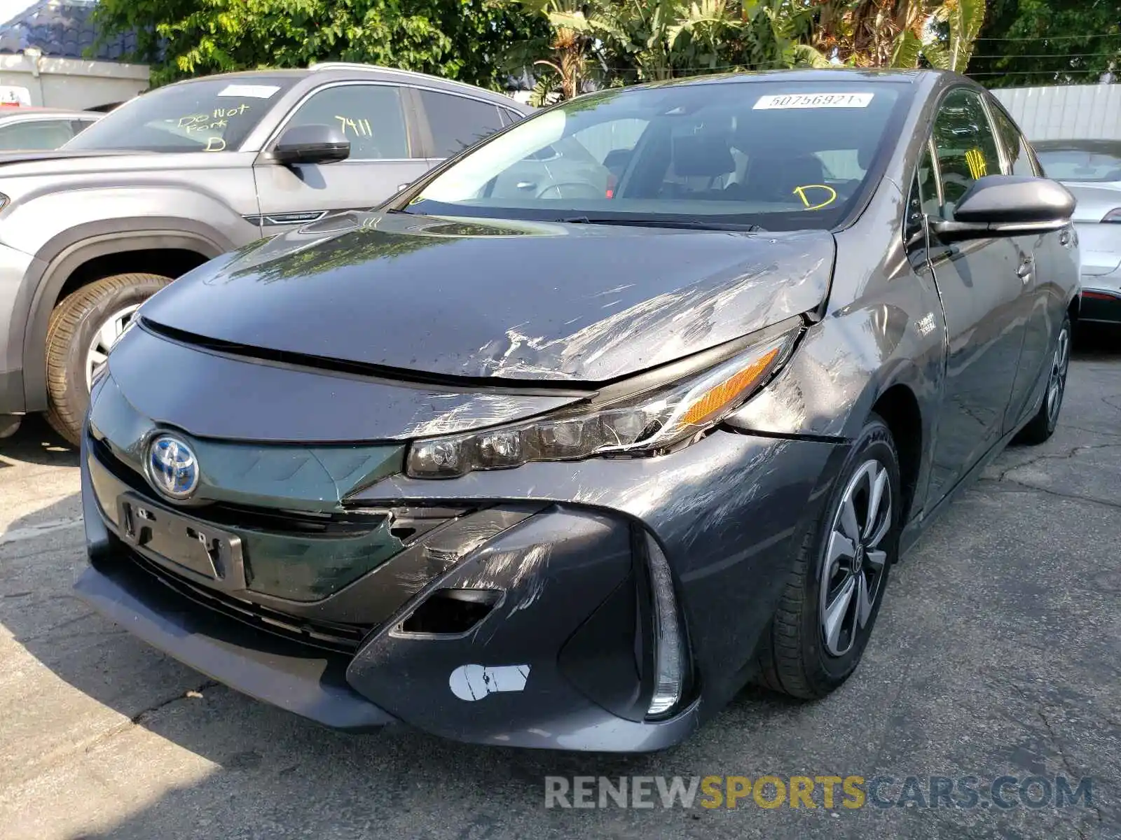 2 Photograph of a damaged car JTDKARFP1K3108661 TOYOTA PRIUS 2019