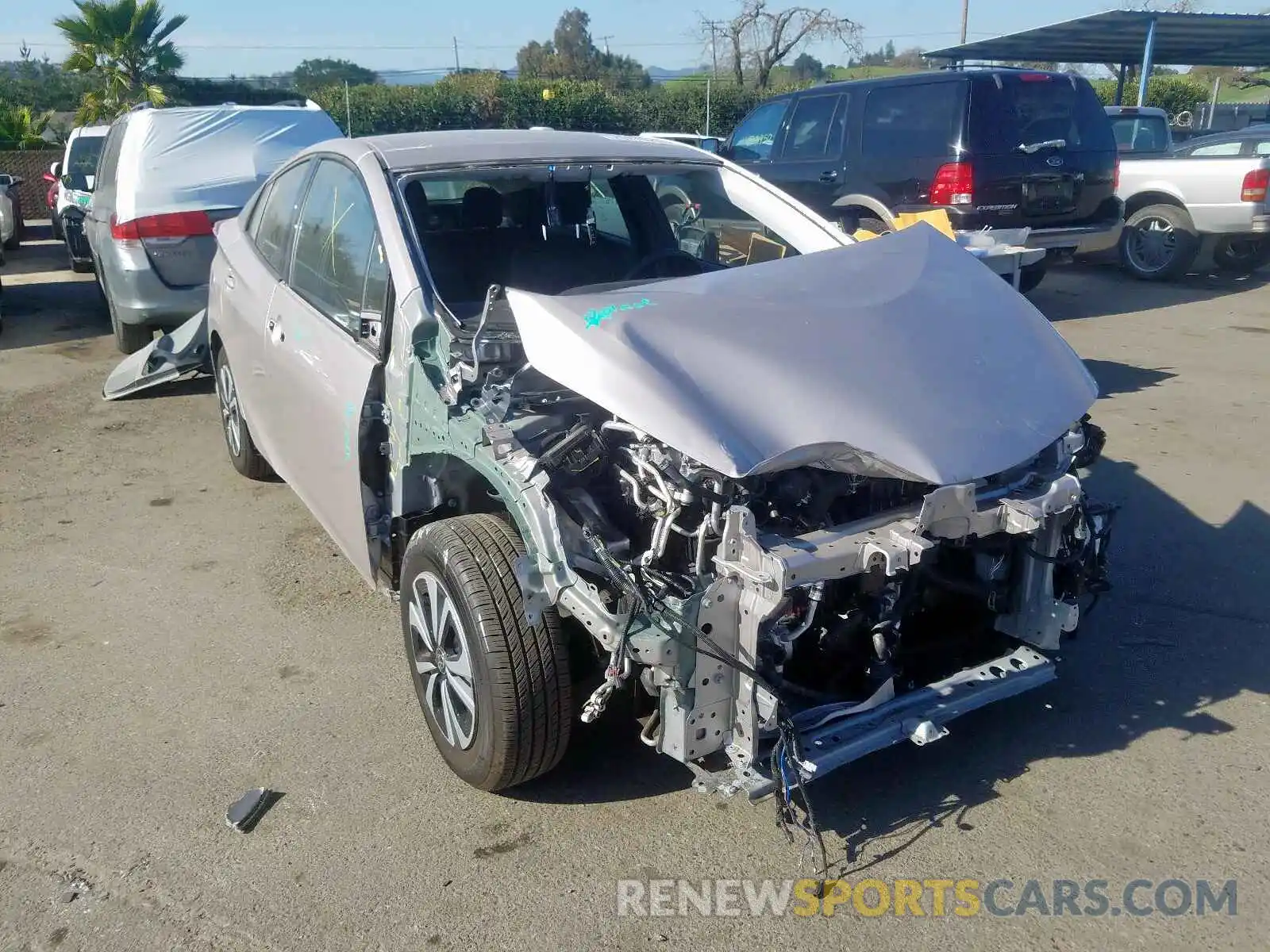 1 Photograph of a damaged car JTDKARFP1K3109535 TOYOTA PRIUS 2019