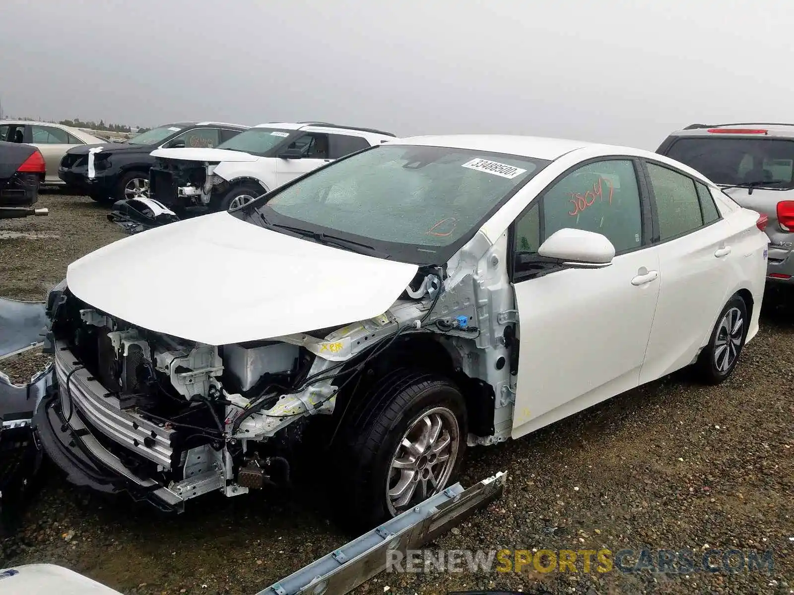 2 Photograph of a damaged car JTDKARFP1K3112127 TOYOTA PRIUS 2019