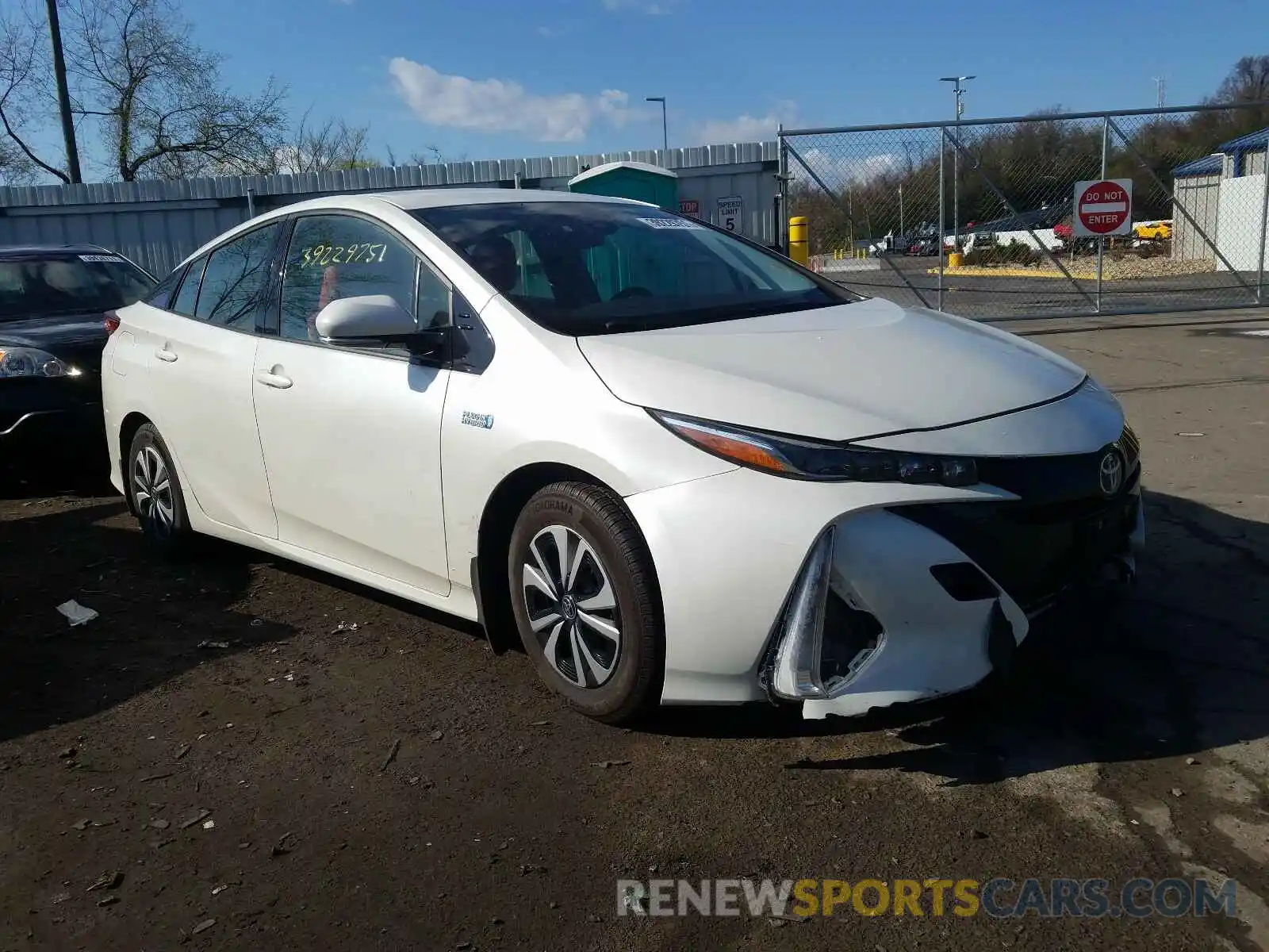 1 Photograph of a damaged car JTDKARFP1K3113374 TOYOTA PRIUS 2019