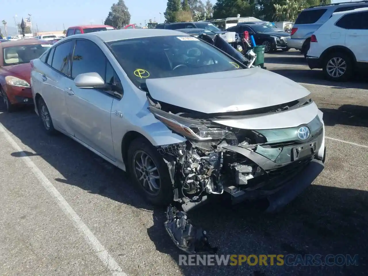 1 Photograph of a damaged car JTDKARFP1K3117246 TOYOTA PRIUS 2019