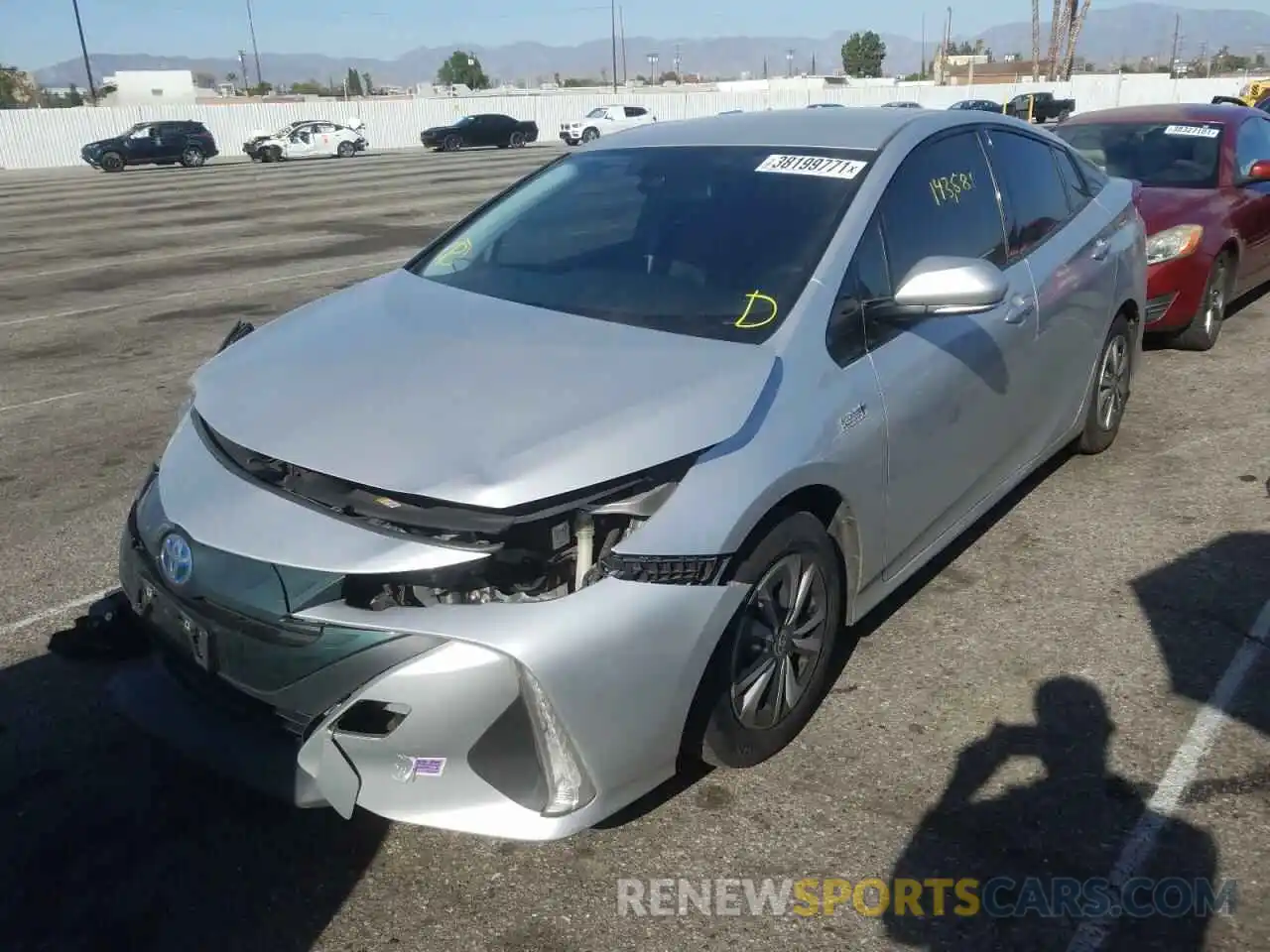 2 Photograph of a damaged car JTDKARFP1K3117246 TOYOTA PRIUS 2019