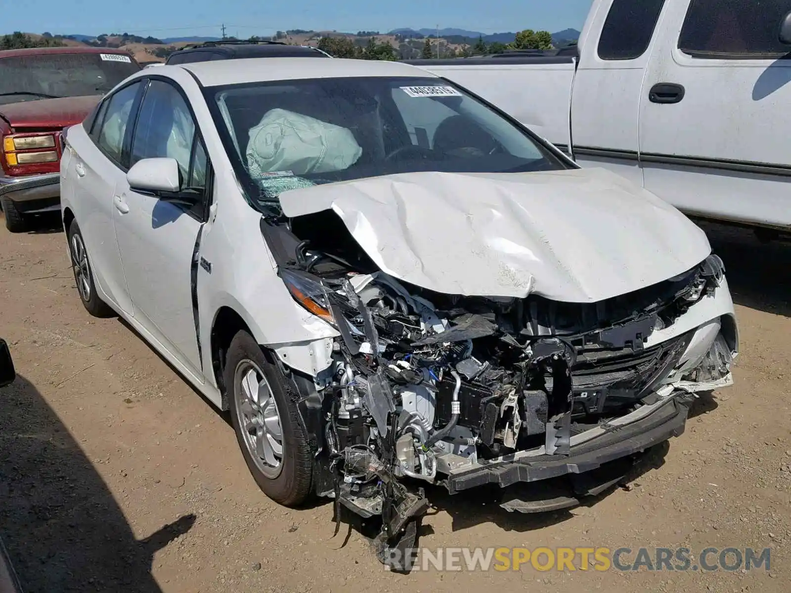 1 Photograph of a damaged car JTDKARFP1K3119594 TOYOTA PRIUS 2019