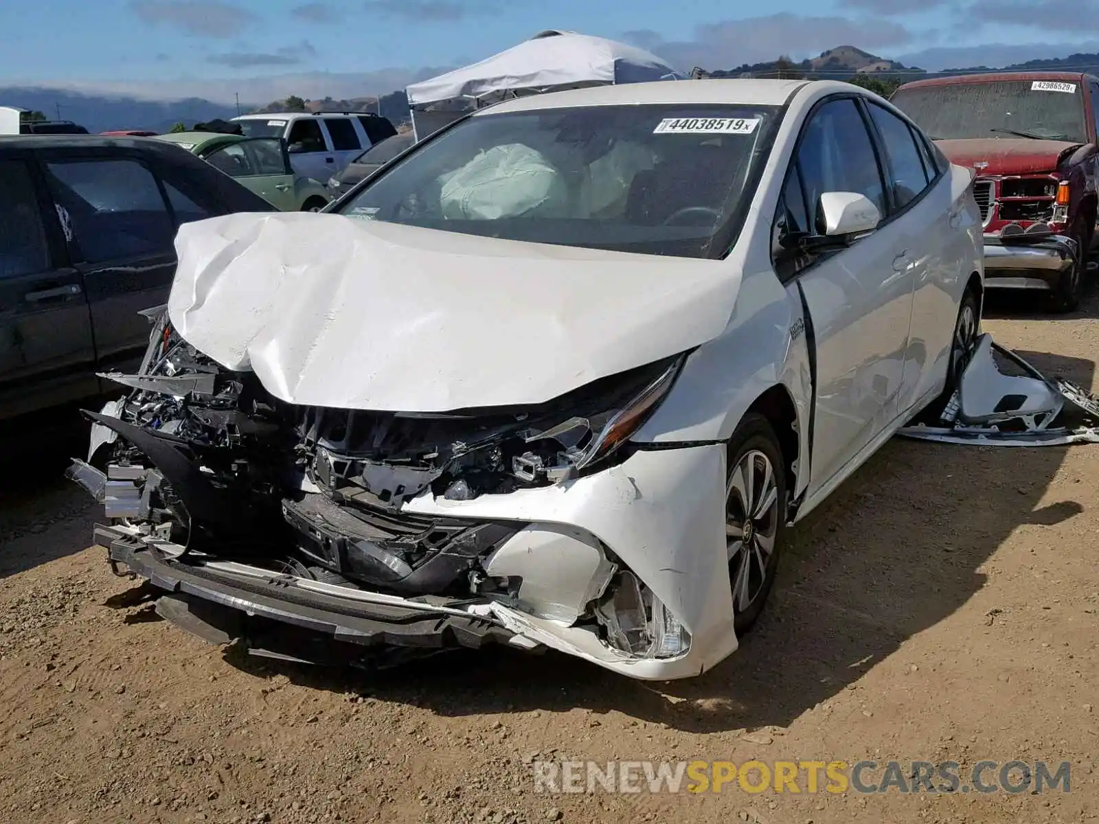 2 Photograph of a damaged car JTDKARFP1K3119594 TOYOTA PRIUS 2019