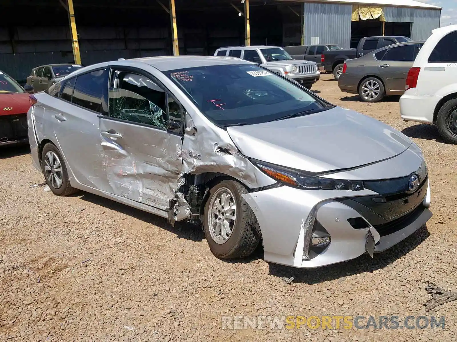 1 Photograph of a damaged car JTDKARFP2K3105378 TOYOTA PRIUS 2019