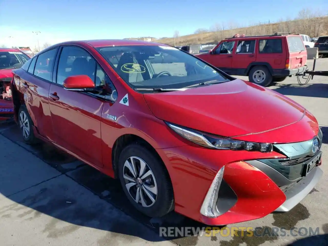 1 Photograph of a damaged car JTDKARFP2K3105672 TOYOTA PRIUS 2019