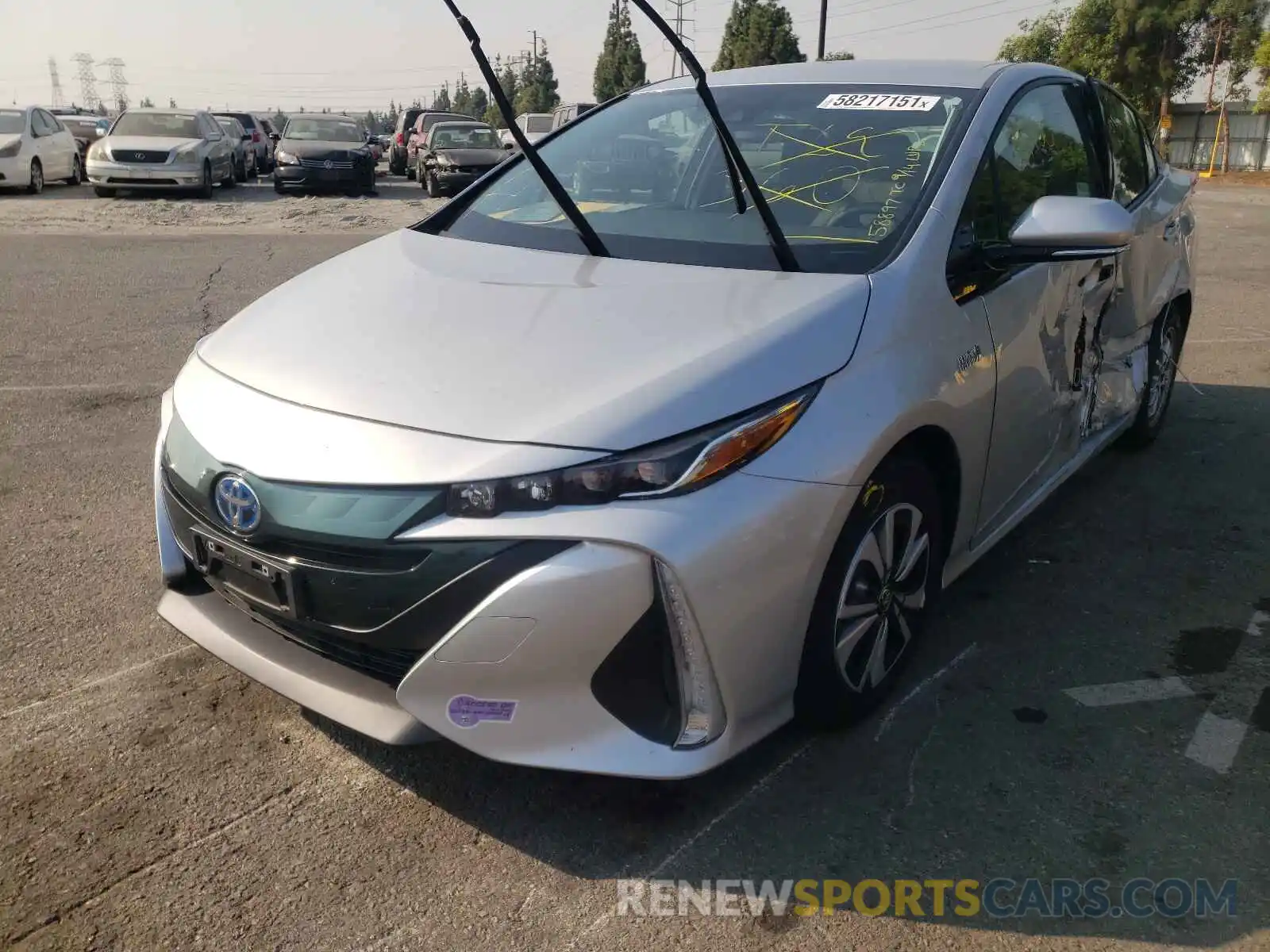 2 Photograph of a damaged car JTDKARFP2K3106711 TOYOTA PRIUS 2019