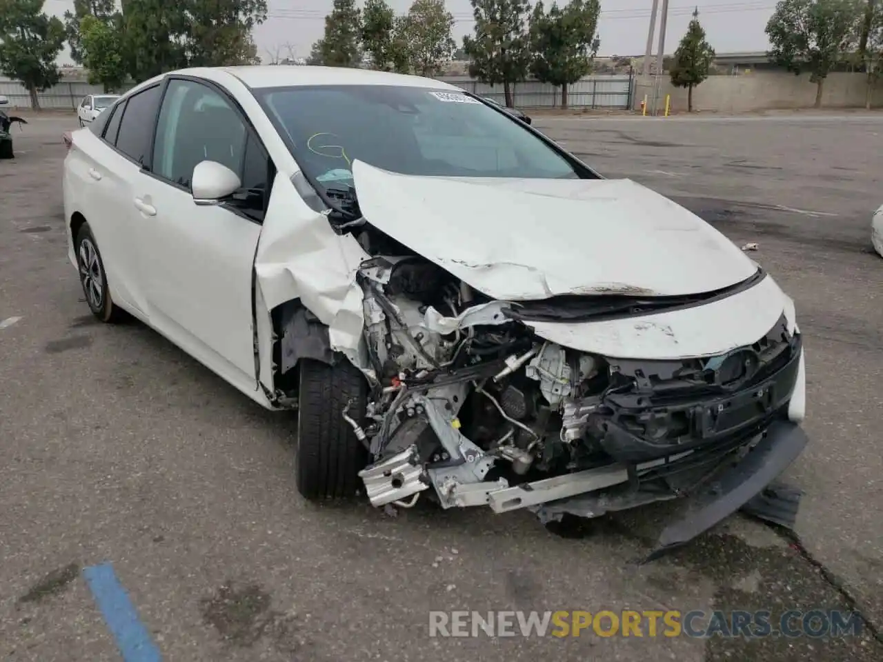 1 Photograph of a damaged car JTDKARFP2K3109835 TOYOTA PRIUS 2019