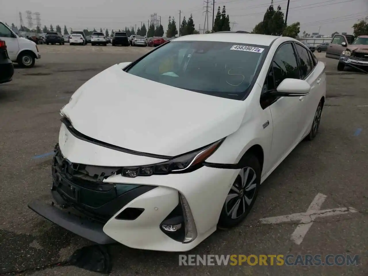 2 Photograph of a damaged car JTDKARFP2K3109835 TOYOTA PRIUS 2019