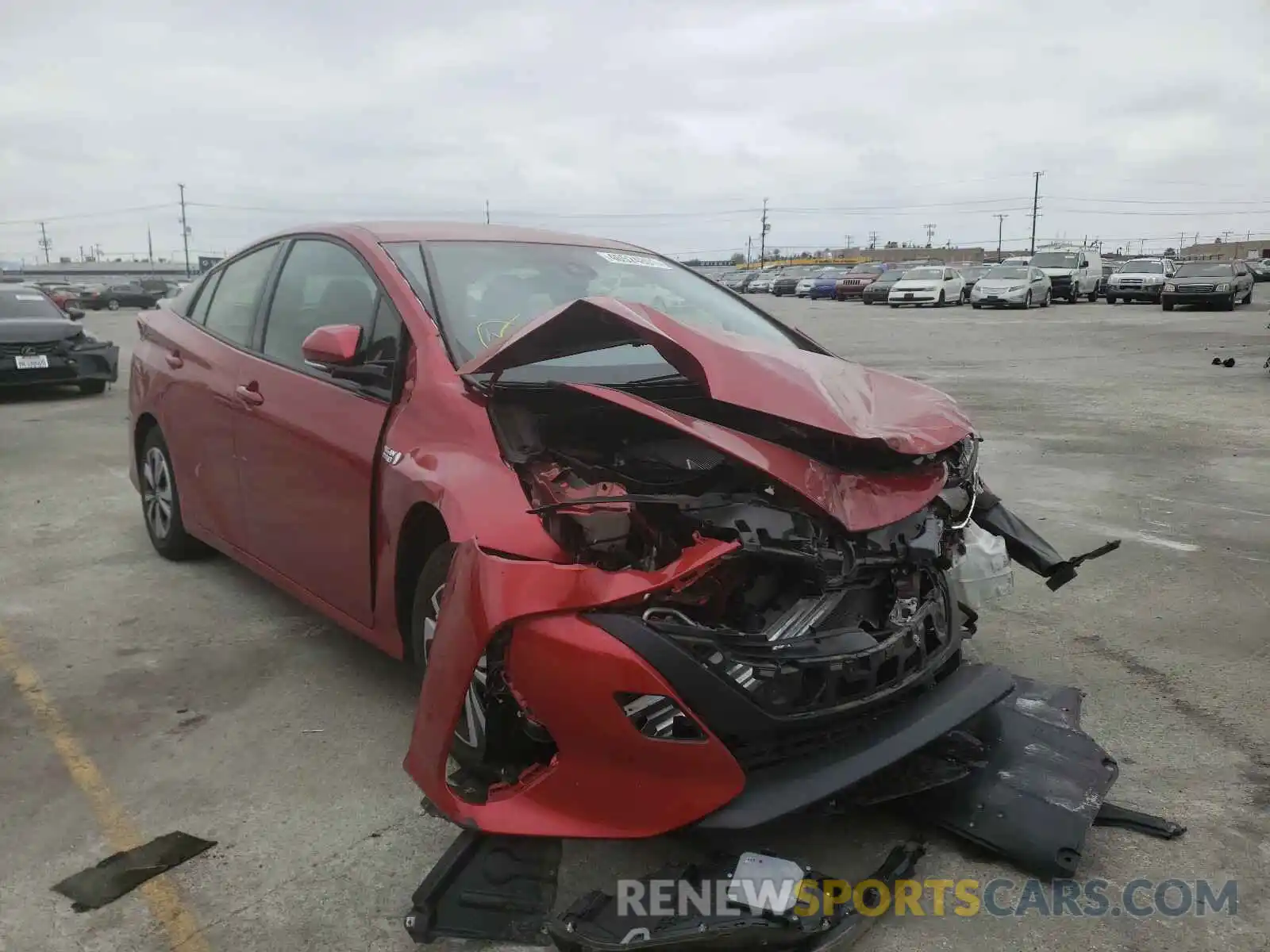 1 Photograph of a damaged car JTDKARFP2K3112010 TOYOTA PRIUS 2019