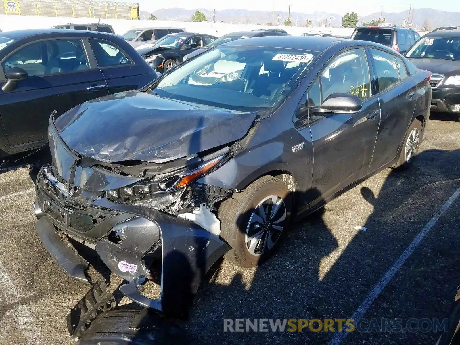 2 Photograph of a damaged car JTDKARFP2K3116431 TOYOTA PRIUS 2019