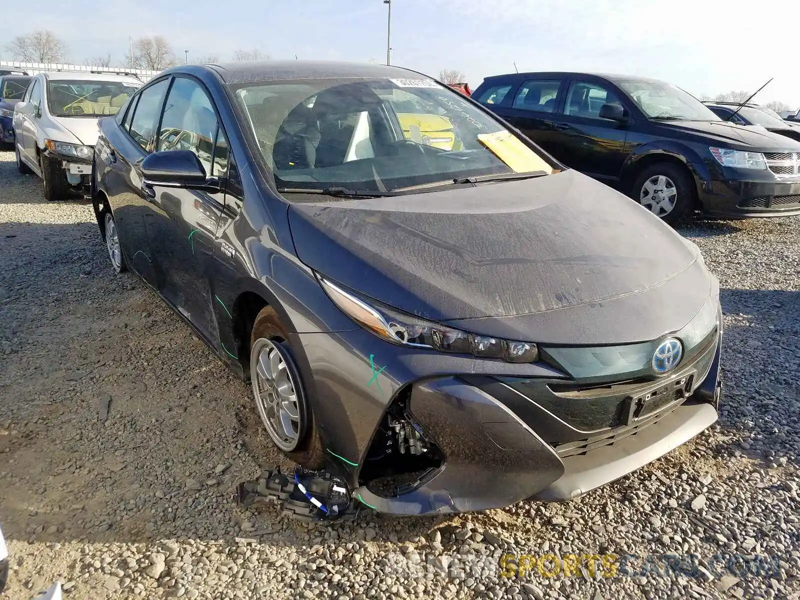 1 Photograph of a damaged car JTDKARFP2K3116705 TOYOTA PRIUS 2019