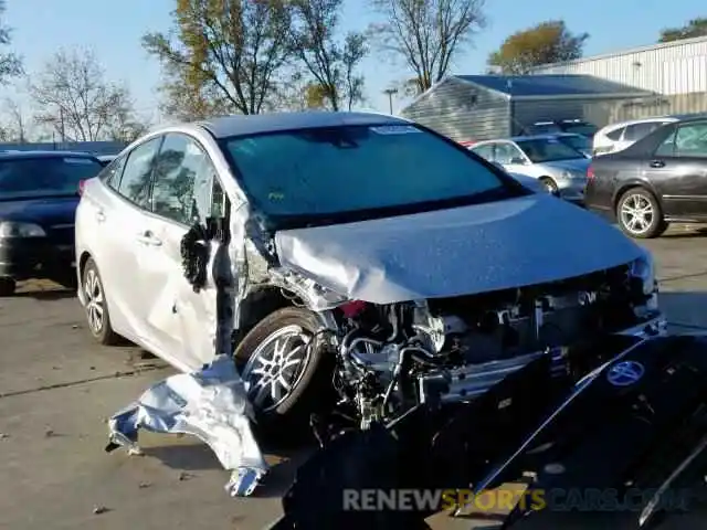 1 Photograph of a damaged car JTDKARFP2K3116817 TOYOTA PRIUS 2019