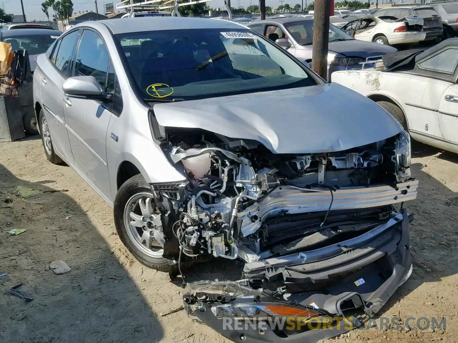 1 Photograph of a damaged car JTDKARFP2K3117269 TOYOTA PRIUS 2019