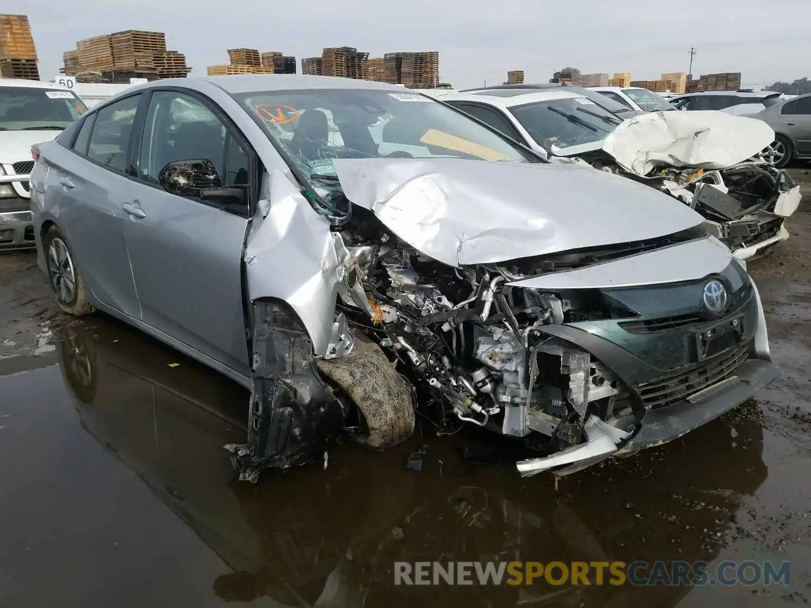 1 Photograph of a damaged car JTDKARFP2K3119197 TOYOTA PRIUS 2019