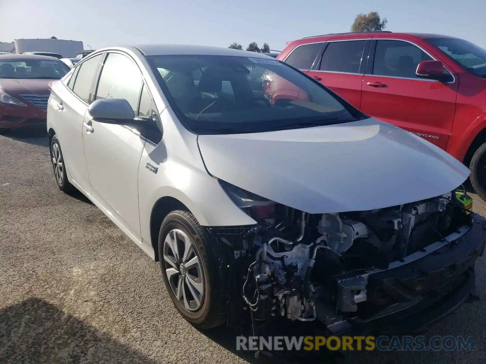 1 Photograph of a damaged car JTDKARFP3K3106555 TOYOTA PRIUS 2019