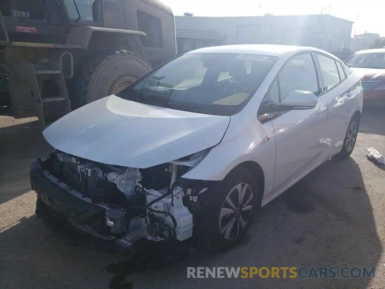 2 Photograph of a damaged car JTDKARFP3K3106555 TOYOTA PRIUS 2019