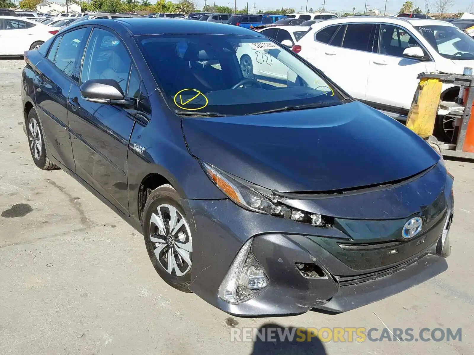 1 Photograph of a damaged car JTDKARFP3K3107902 TOYOTA PRIUS 2019